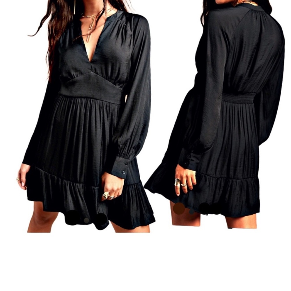 SOLD!  Banana REPUBLIC Balzac Mini Dress Black Size L Tall